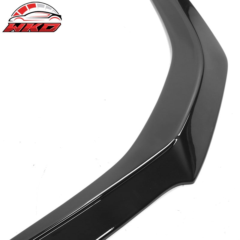 Fits 23-26 Honda Accord Sedan V3 Style Front Bumper Lip Spoiler Gloss Black ABS