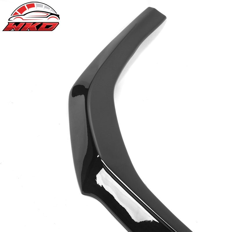 Fits 23-26 Honda Accord Sedan V3 Style Front Bumper Lip Spoiler Gloss Black ABS
