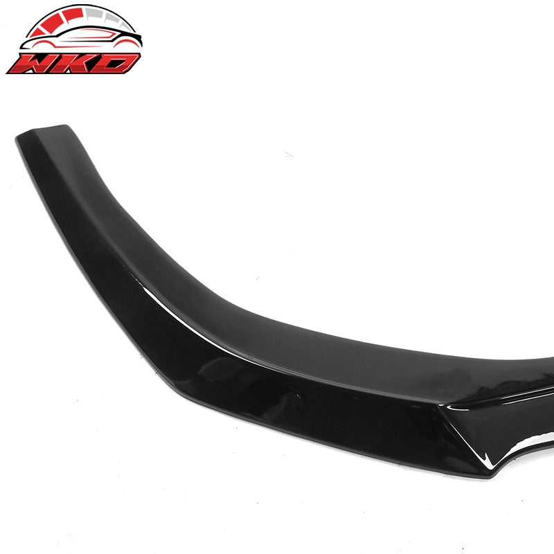 Fits 23-26 Honda Accord Sedan V3 Style Front Bumper Lip Spoiler Gloss Black ABS