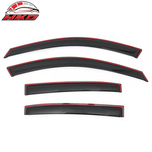 Wholesale 08-12 Honda Accord Sedan Window Visors In Channel Sun Rain Guard Deflector - Wikond Auto