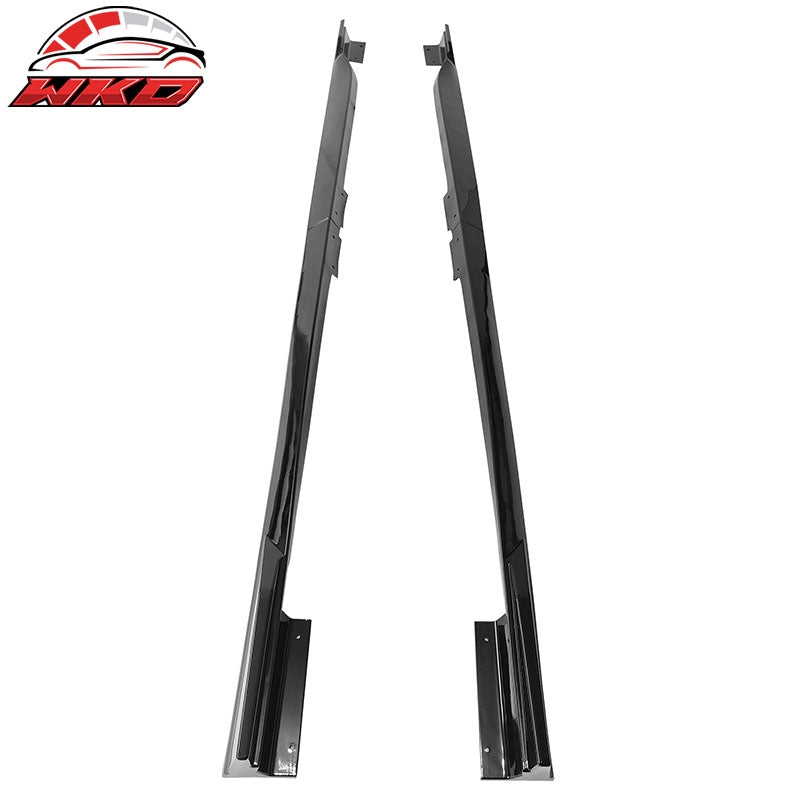 Fits 18-22 Honda Accord 4PCS Side Skirts Extension Rocker Panels PP Gloss Black
