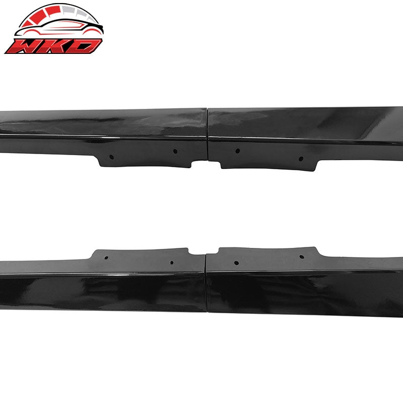 Fits 18-22 Honda Accord 4PCS Side Skirts Extension Rocker Panels PP Gloss Black