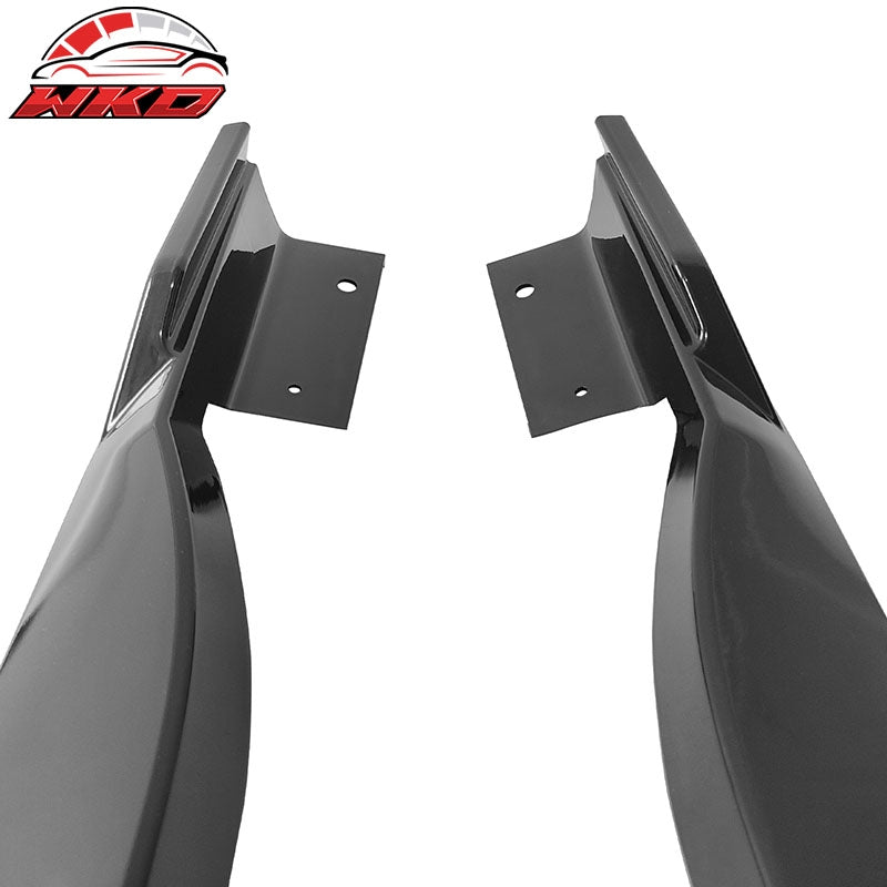 Fits 18-22 Honda Accord 4PCS Side Skirts Extension Rocker Panels PP Gloss Black