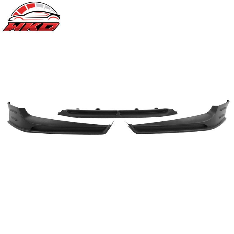 For 18-20 Honda Accord V5 Style Front Bumper Lip Spoiler Matte Black PP 3PC