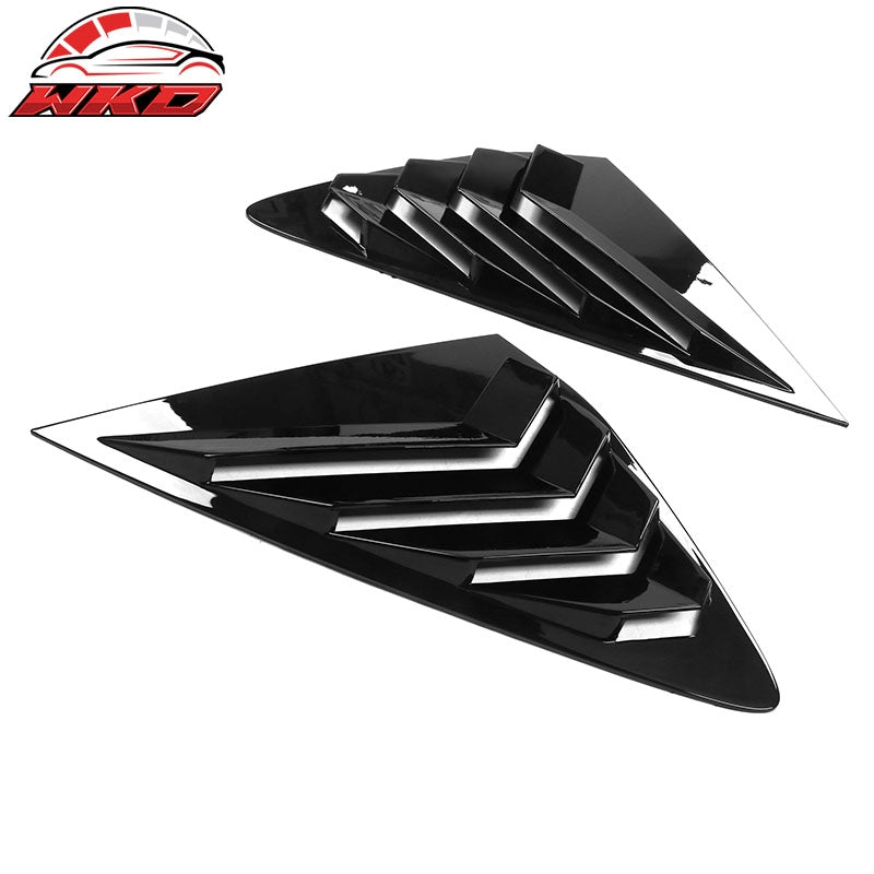 Fits 23-26 Honda Accord IKON Side Quarter Window Louver Covers ABS - Gloss Black
