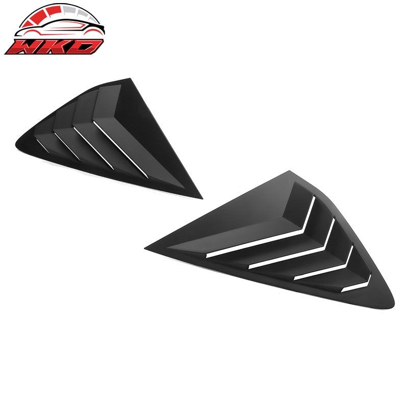 Fits 23-26 Honda Accord IKON Side Quarter Window Louver Covers ABS - Matte Black