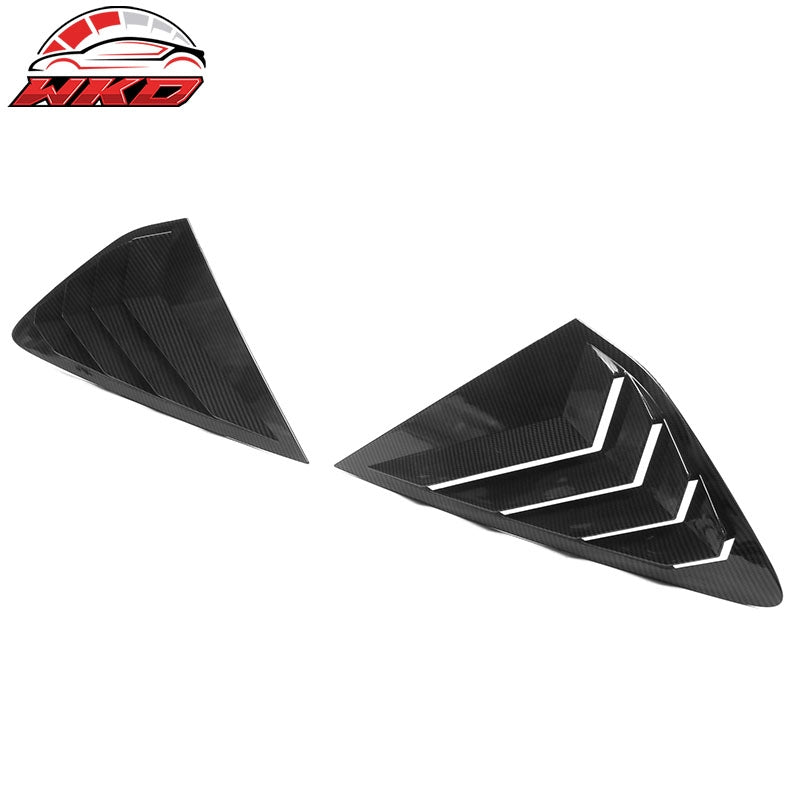 Fits 23-26 Honda Accord IKON Side Quarter Window Louvers ABS Carbon Fiber Print