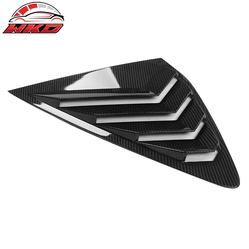 Fits 23-26 Honda Accord IKON Side Quarter Window Louvers ABS Carbon Fiber Print