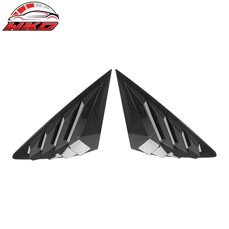 Fits 23-26 Honda Accord IKON Side Quarter Window Louvers ABS Carbon Fiber Print