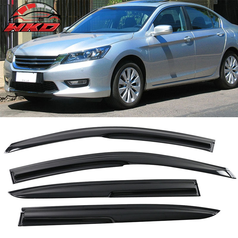 Fits 13-17 Honda Accord Sedan Window Visor Vent Rain Guard 4PCS Mugen Style