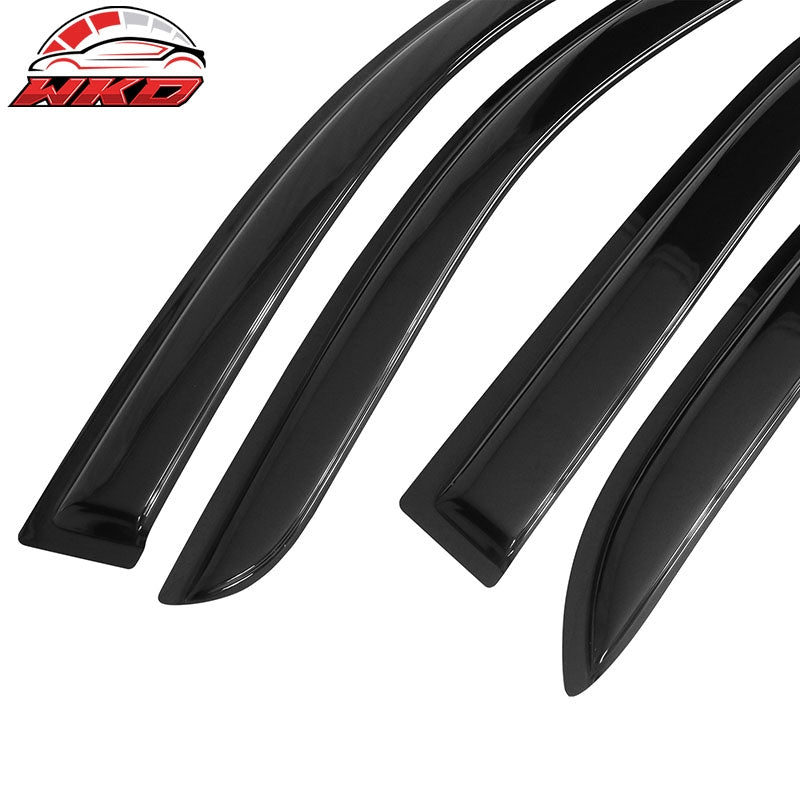 Fits 03-07 Honda Accord Sedan 4Dr 4PCS Window Visors Vent Rain Sun Guard Tape-On
