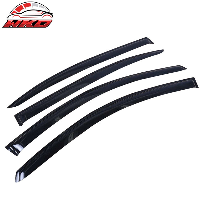 Fits 08-12 Honda Accord 4Dr Sedan Tape-on Window Visors Rain Guards Acrylic 4PCS