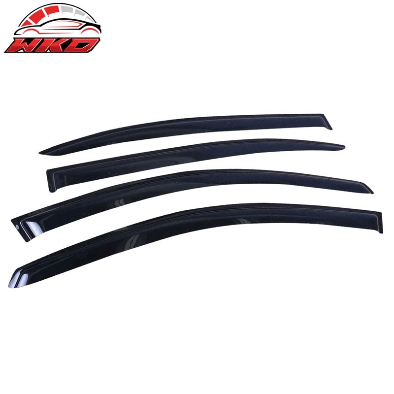 Fits 08-12 Honda Accord 4Dr Sedan Tape-on Window Visors Rain Guards Acrylic 4PCS
