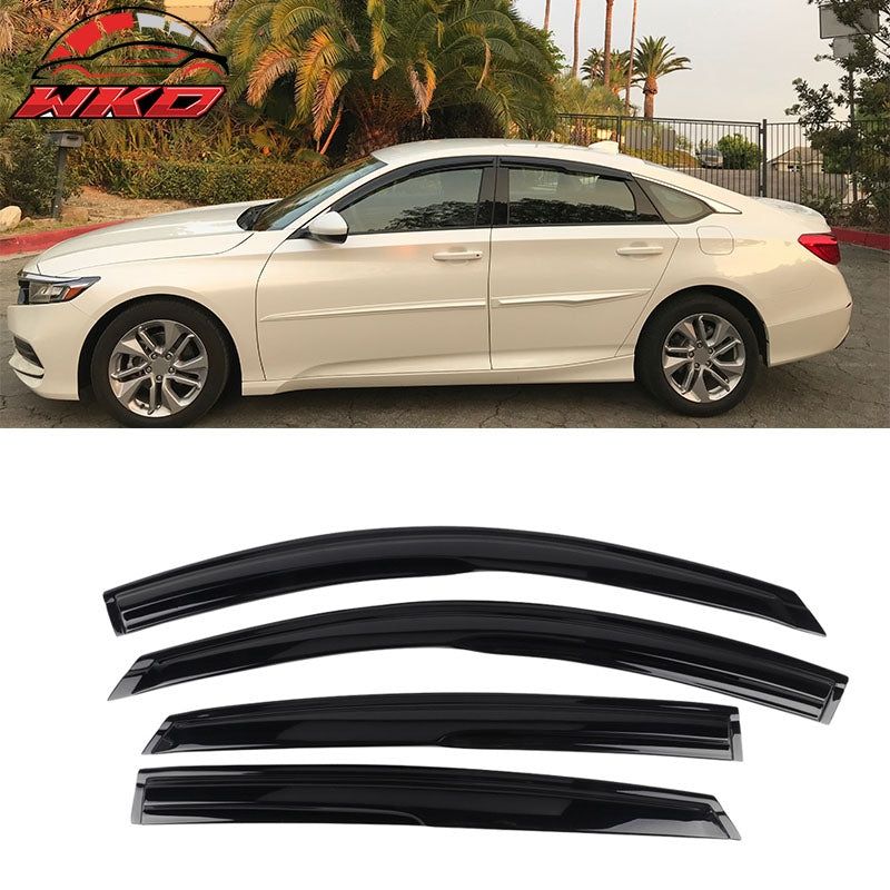 Fits 18-26 Honda Accord Mugen Style Window Visors Sun Guard Rain Deflector 4PCS