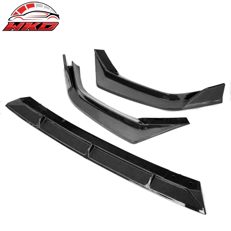 Fits 23-26 Honda CR-V EX EX-L LX 4DR IKON Front Bumper Lip PP Carbon Fiber Print