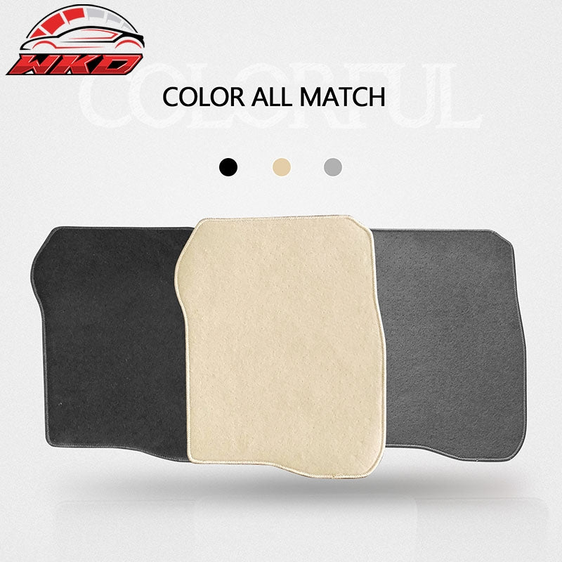 Fits 17-22 Honda CR-V Nylon Floor Mats Front & Rear Non-Slip Carpets Beige 3PCS