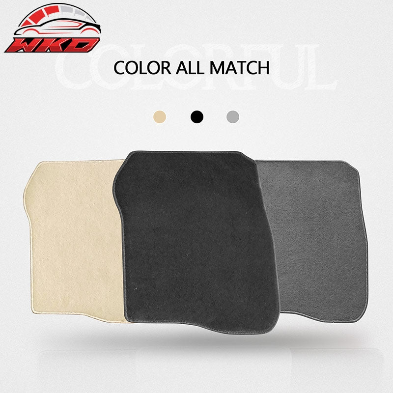 Fits 17-22 Honda CR-V Nylon Black Floor Mats Front & Rear Non-Slip Carpets 3PCS