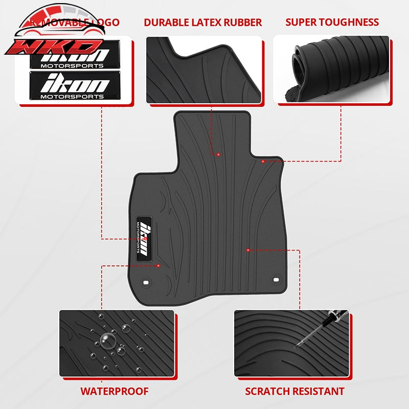 Fits 17-22 Honda CR-V Latex Car Floor Mats Liner All Weather Carpets Black 3PC