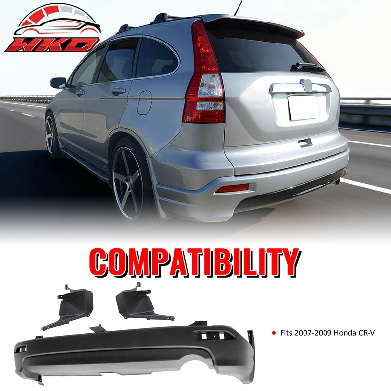 Fits 07-09 Honda CR-V MD Style Rear Bumper Cover Replacement & Side Bracket PP