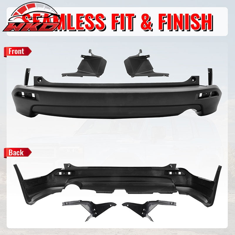 Fits 07-09 Honda CR-V MD Style Rear Bumper Cover Replacement & Side Bracket PP