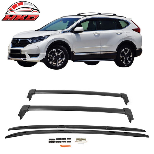 Wholesale 17-22 Honda CR-V OE Style Top Roof Rack Side Rail W/ Cross Bar Kit Aluminum - Wikond Auto