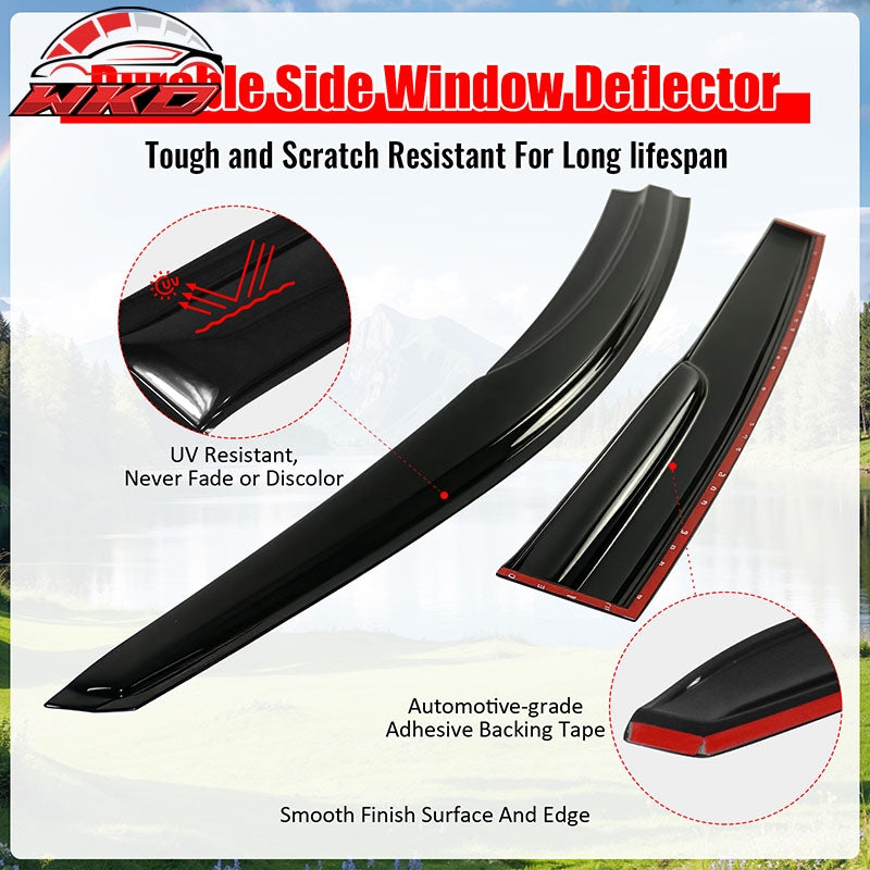Fits 07-11 Honda CR-V Mugen Style Window Visor Acrylic Rain Guard Wind Deflector