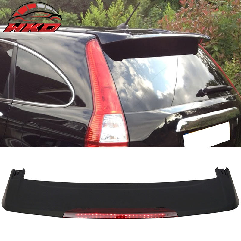 Fits 07-11 Honda CRV CR-V OE Style Trunk Spoiler w/ LED Brake Light Matte Black