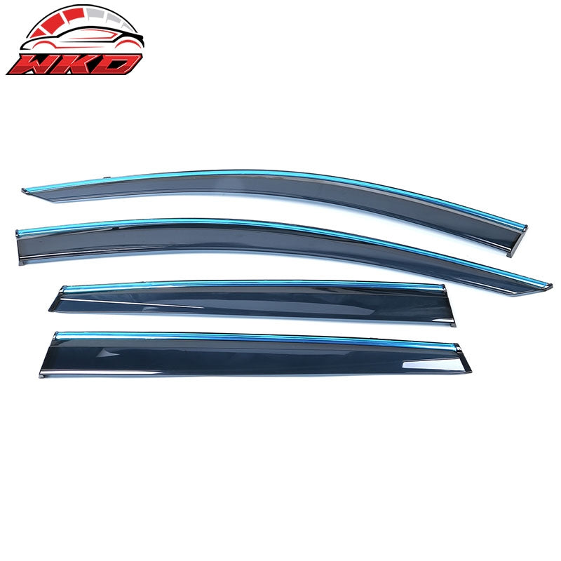 Wholesale 17-22 Honda CRV Window Visors w/ Chrome Trim Polycarbonate 4Pc Set