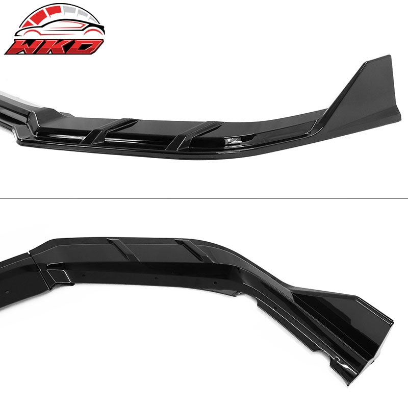 Fits 22-24 Honda Civic 11th FE-C Style Gloss Black Front Bumper Lip Spoiler 3PCS