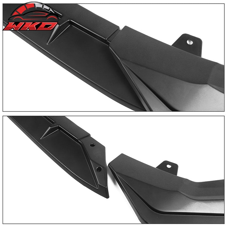 Fits 22-24 Honda Civic 11th Gen 3PCS Front Bumper Lip Spoiler PP Matte Black