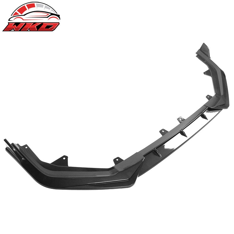 Fits 22-24 Honda Civic 11th Gen 3PC Front Bumper Lip PP Carbon Fiber Print