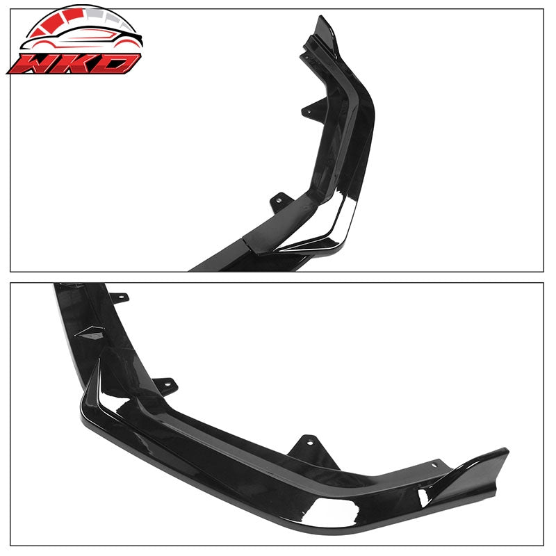 Fits 22-24 Honda Civic 11th Gen 3PCS Front Bumper Lip Spoiler PP Gloss Black