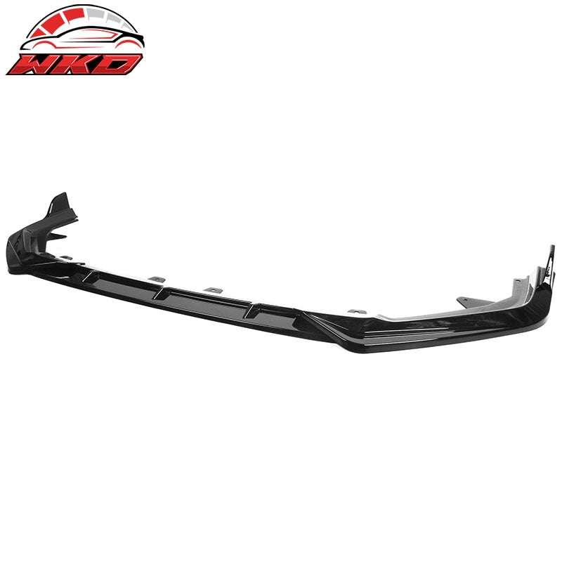 Fits 22-24 Honda Civic 11th Gen 3PCS Front Bumper Lip Spoiler PP Gloss Black