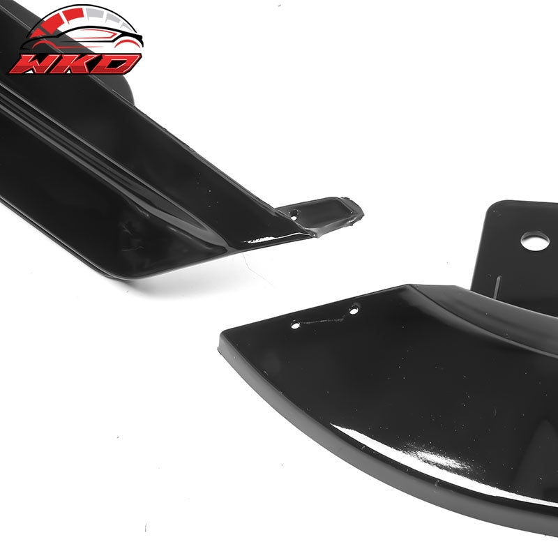 Fits 22-24 Honda Civic 11th Gen IKON Gloss Black PP Front Bumper Lip Spoiler 3PC