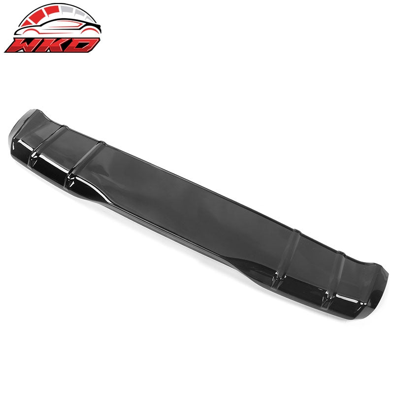 Fits 22-26 Honda Civic 11th Gen MD Style PP Rear Bumper Diffuser Lip Gloss Black