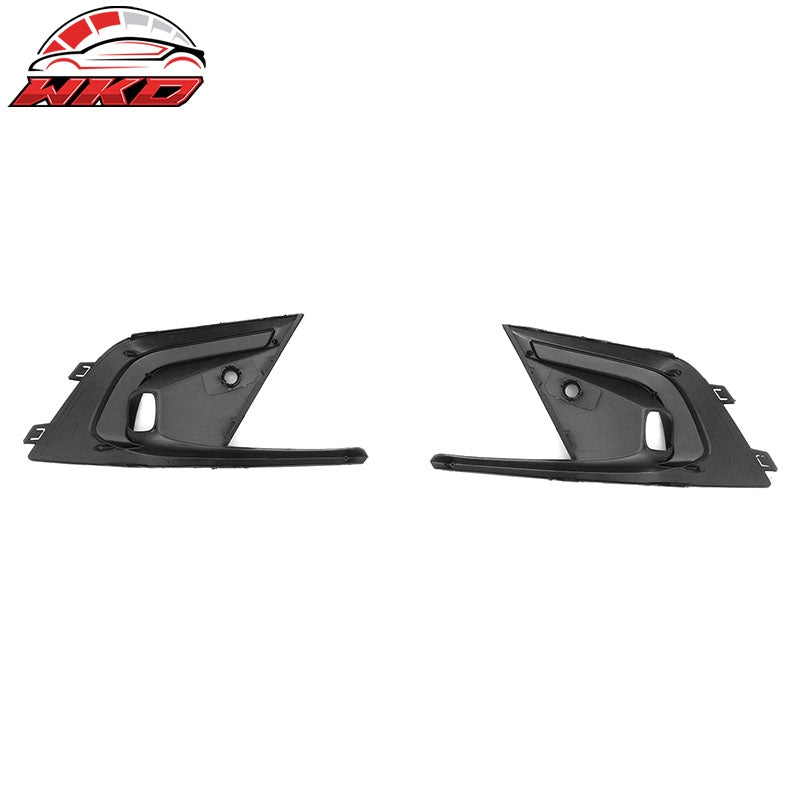 Fits 22-24 Honda Civic 11th Gen OE Style Foglight Bezels Trim Gloss Black ABS