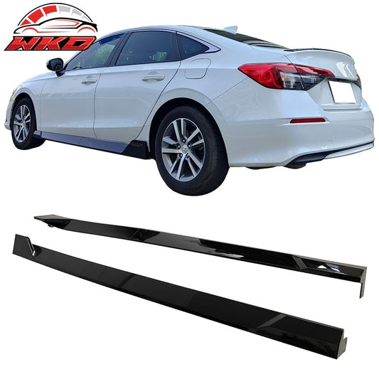 Wholesale 22-26 Honda Civic 11th Gen Side Skirts Splitter Rocker Panel Gloss Black PP