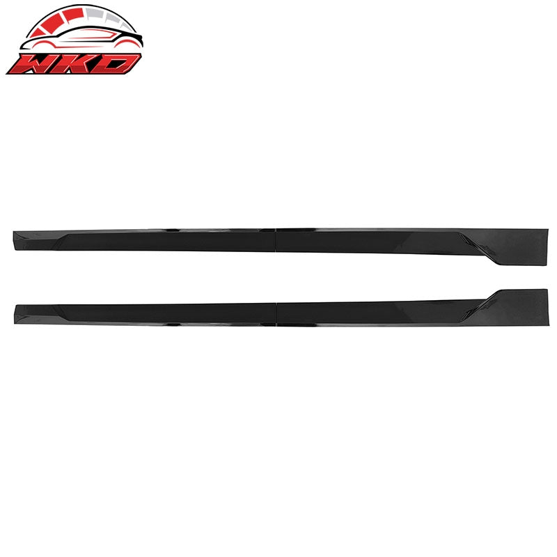 Fits 22-26 Honda Civic 11th Gen Side Skirts Splitter Rocker Panel Gloss Black PP