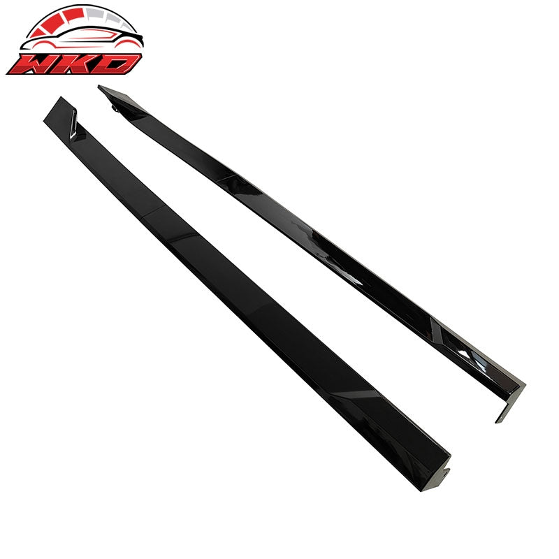 Fits 22-26 Honda Civic 11th Gen Side Skirts Splitter Rocker Panel Gloss Black PP