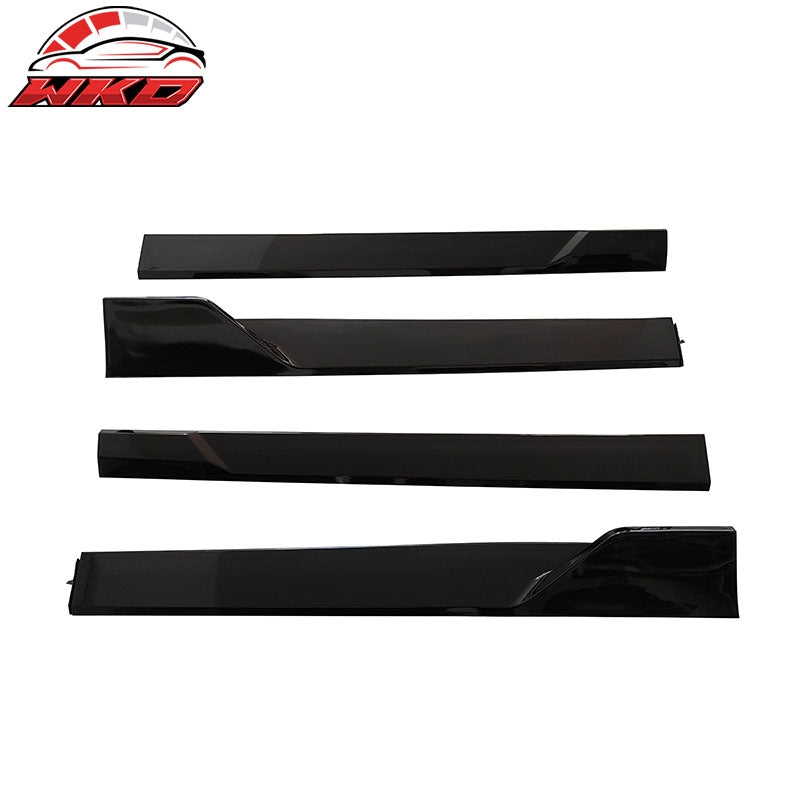 Fits 22-26 Honda Civic 11th Gen Side Skirts Splitter Rocker Panel Gloss Black PP