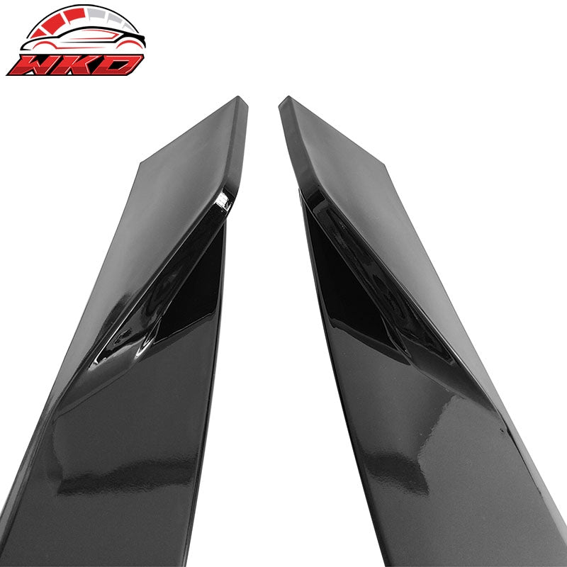 Fits 22-26 Honda Civic 11th Gen Side Skirts Splitter Rocker Panel Gloss Black PP