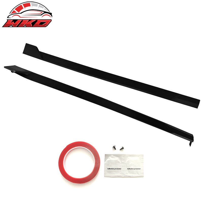 Fits 22-26 Honda Civic 11th Gen Side Skirts Splitter Rocker Panel Matte Black PP