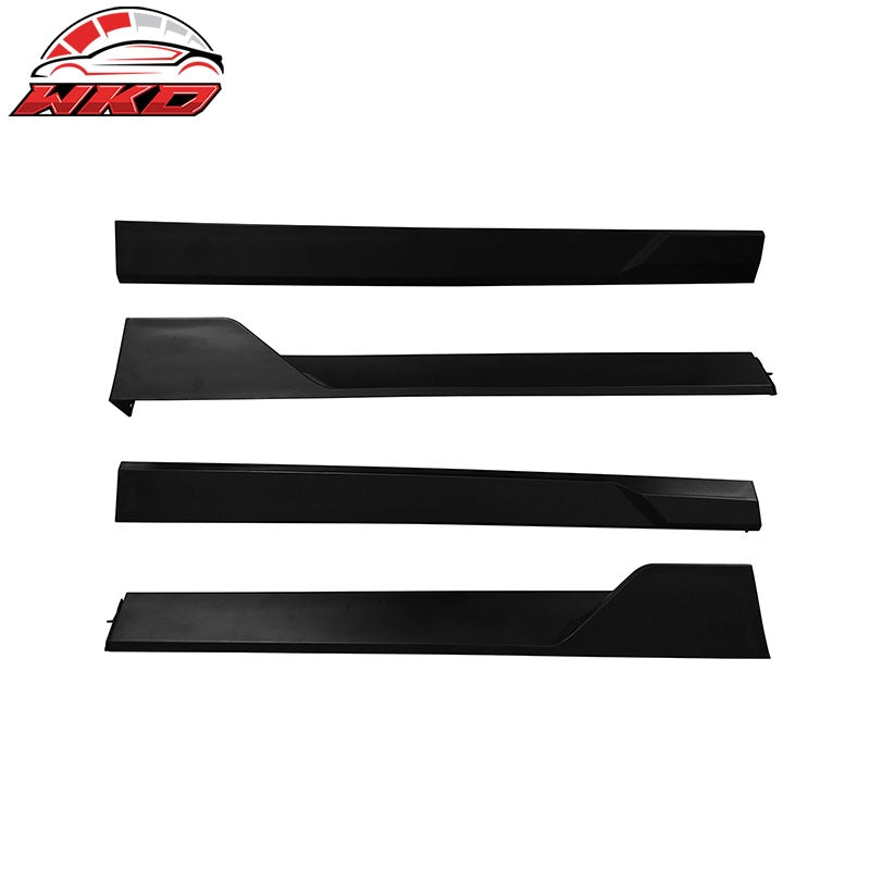Fits 22-26 Honda Civic 11th Gen Side Skirts Splitter Rocker Panel Matte Black PP