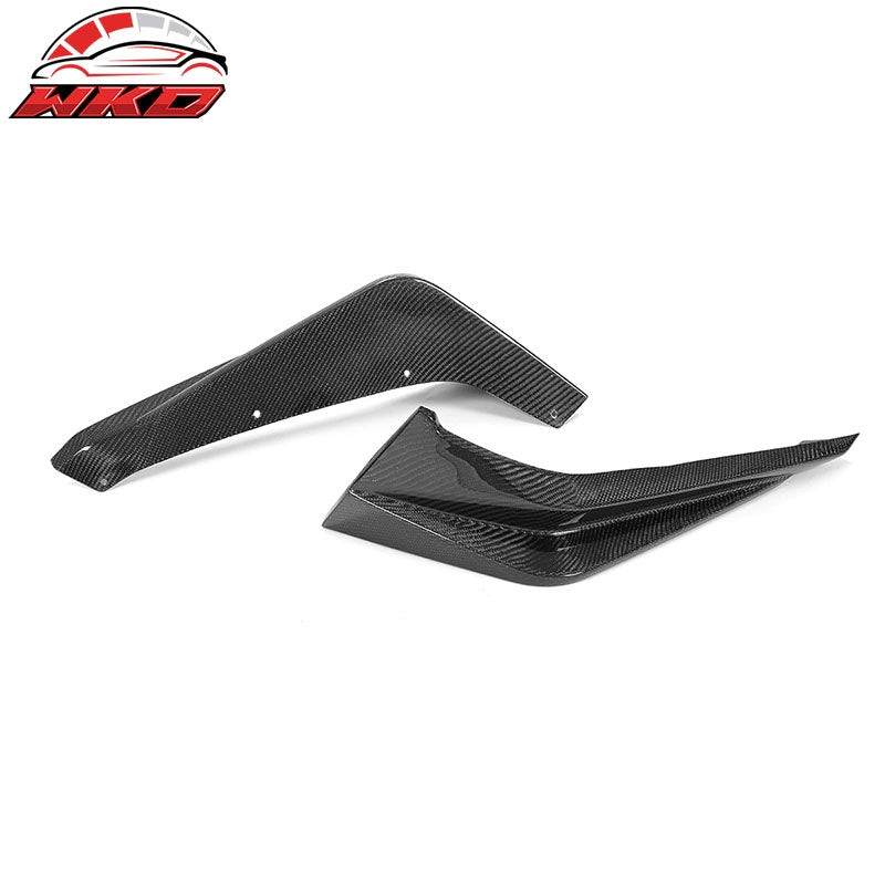 Fits 22-24 Honda Civic 11th Gent HPD Style 2PCS Front Bumper Lip CF Carbon Fiber