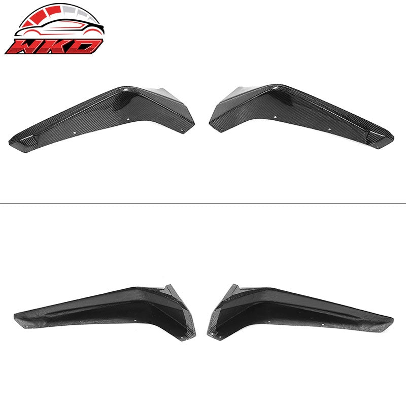 Fits 22-24 Honda Civic 11th Gent HPD Style 2PCS Front Bumper Lip CF Carbon Fiber