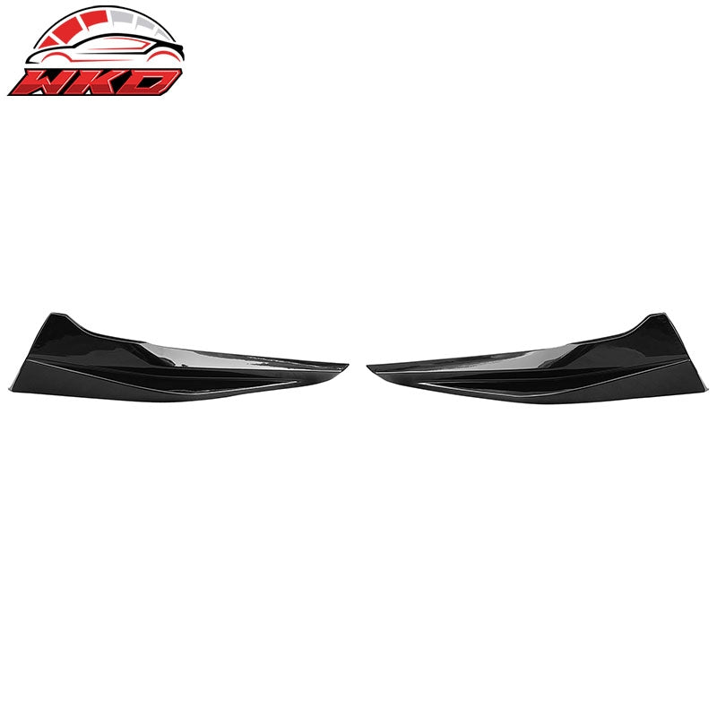 Fits 22-24 Honda Civic 11th HPD Style Front Bumper Lip Splitters Gloss Black 2PC