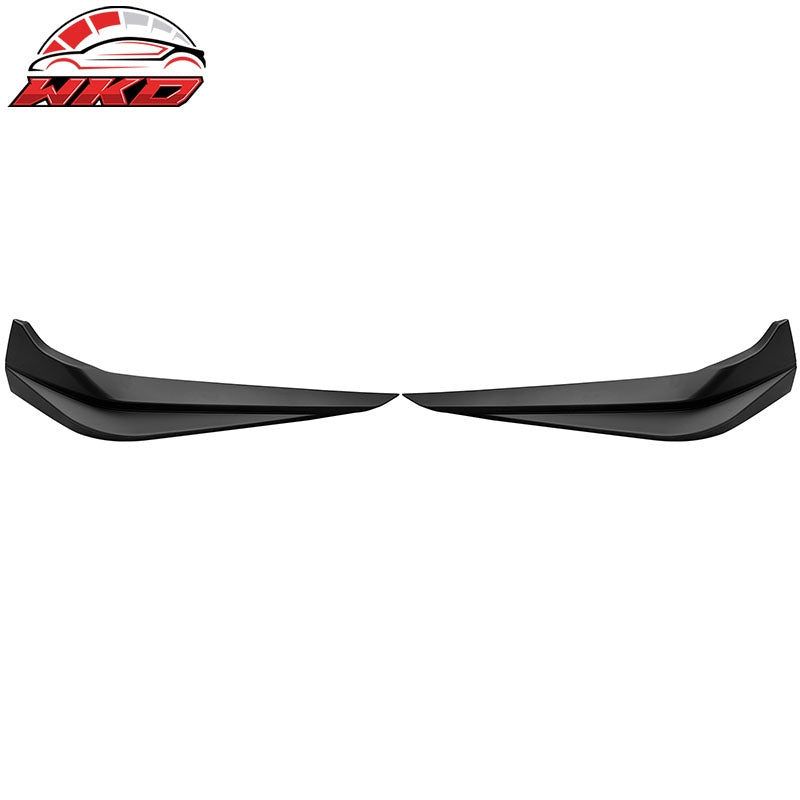 Fits 22-24 Honda Civic 11th HPD Style Front Bumper Lip Splitters Matte Black 2PC