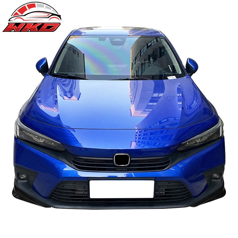 Fits 22-24 Honda Civic 11th HPD Front Bumper Lip Splitter Carbon Fiber Print 2PC