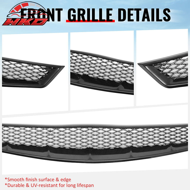 Fits 06-08 Honda Civic 2D Front Bumper Hood Grille Mesh Upper Grill Assembly Kit
