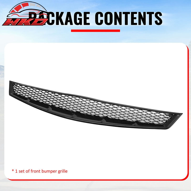 Fits 06-08 Honda Civic 2D Front Bumper Hood Grille Mesh Upper Grill Assembly Kit